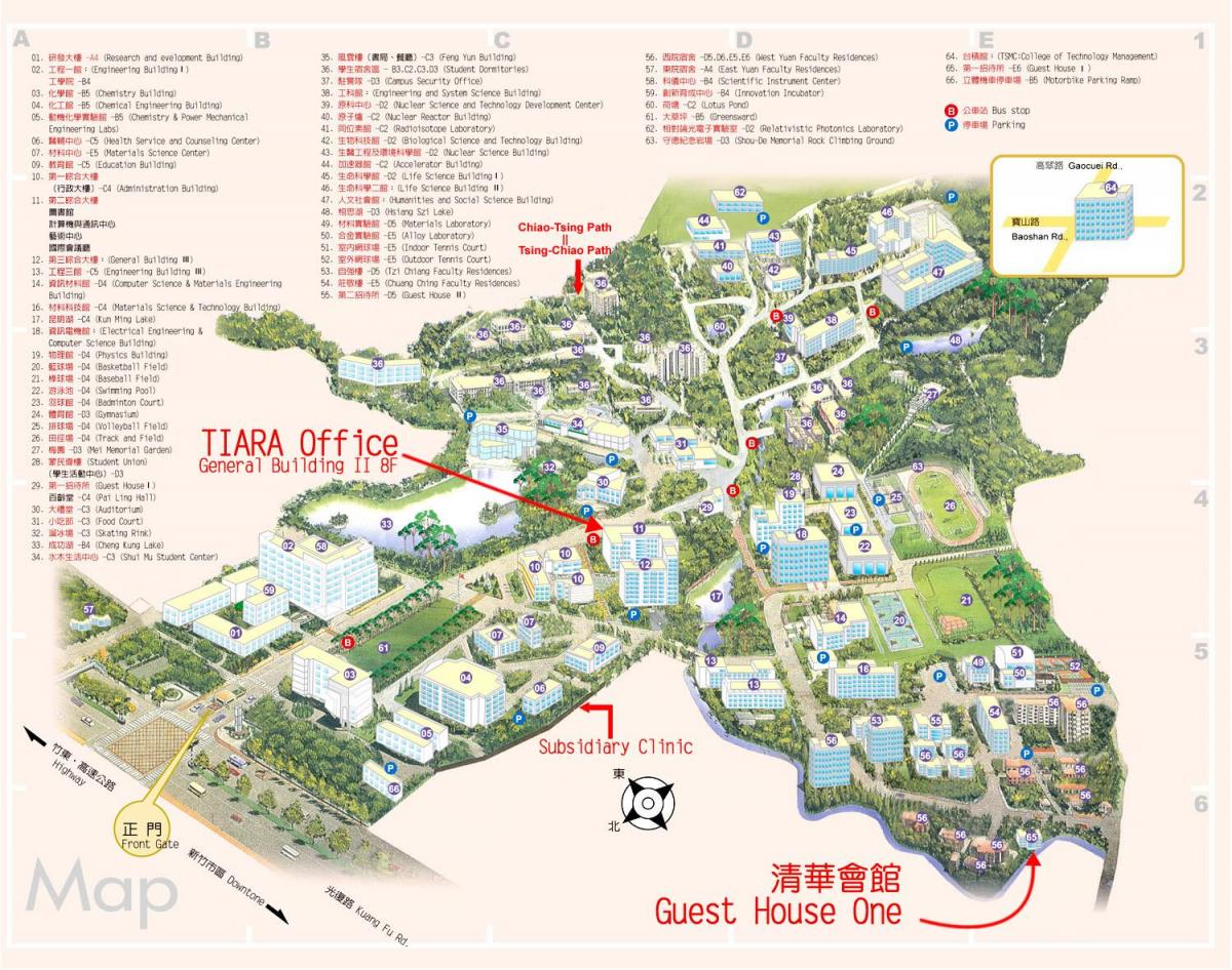 tsinghua มหาวิทยาลัยวิทยาลัยบนแผนที่