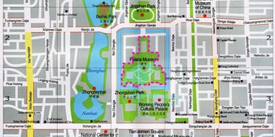 แผนที่ปักกิ่งนักท่องเที่ยวหน่อย attractions