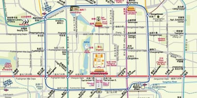 แผนที่ปักกิ่งมาถึงที่รถไฟใต้ดินแผนที่กับนักท่องเที่ยวหน่อย attractions