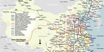 ปักกิ่ง railway แผนที่