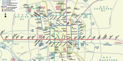 Peking แผนที่รถไฟใต้ดิน