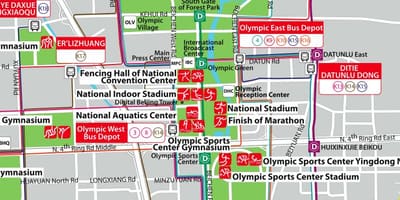 แผนที่ปักกิ่ง olympic วนสาธารณะ