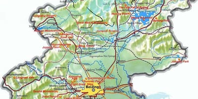 แผนที่ปักกิ่ง topographic