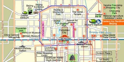Sanlitun บาร์นถนนปักกิ่งแผนที่